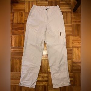 Woolrich Cream Cargo Jumpsuit Relaxed Fit